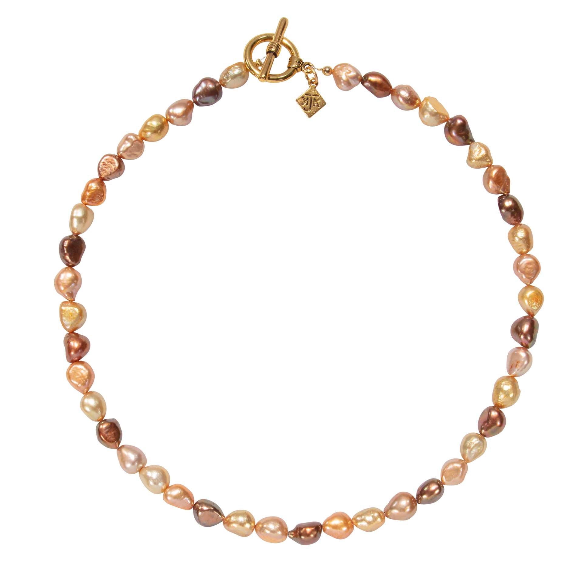 Bronze And Gold Cultured Pearl Choker