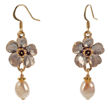 Cherry Blossom And Pearl Earring