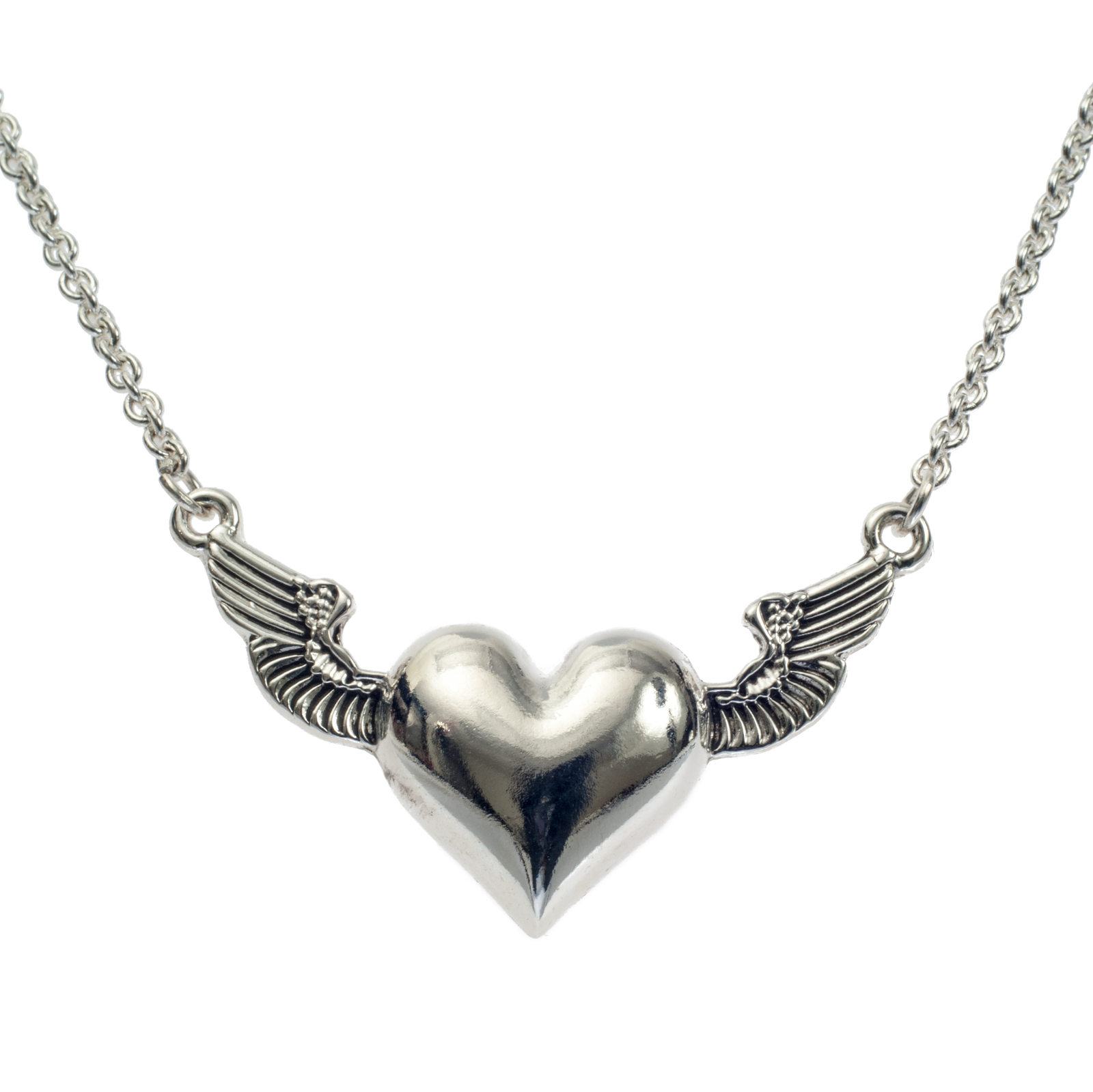 United States Holocaust Memorial Museum Silver Winged Heart Pendant Choker