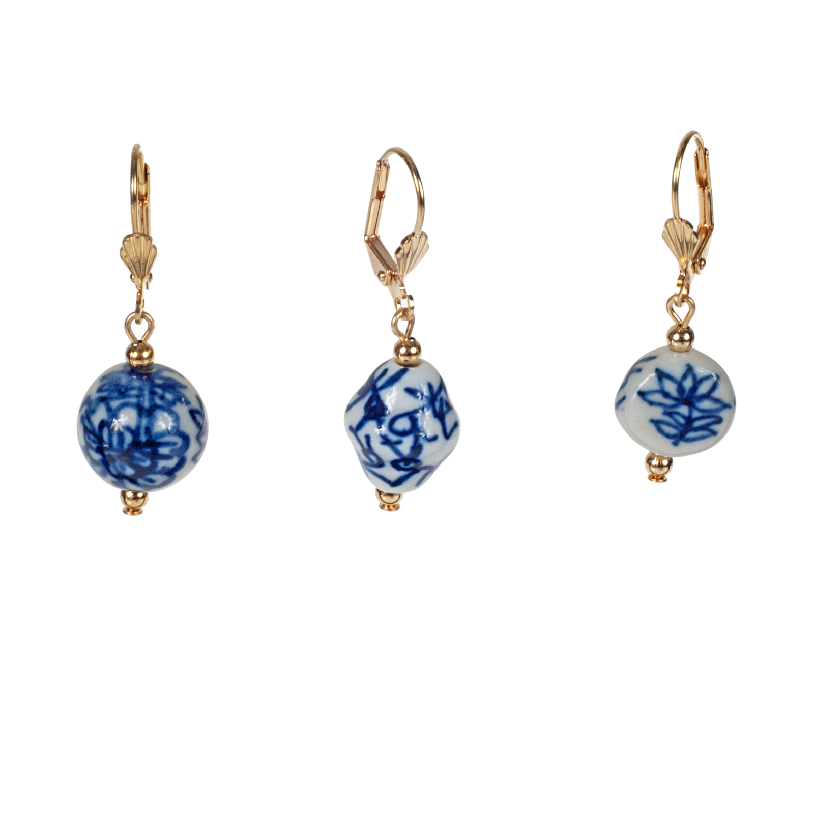 Blue+White Porcelain Earring