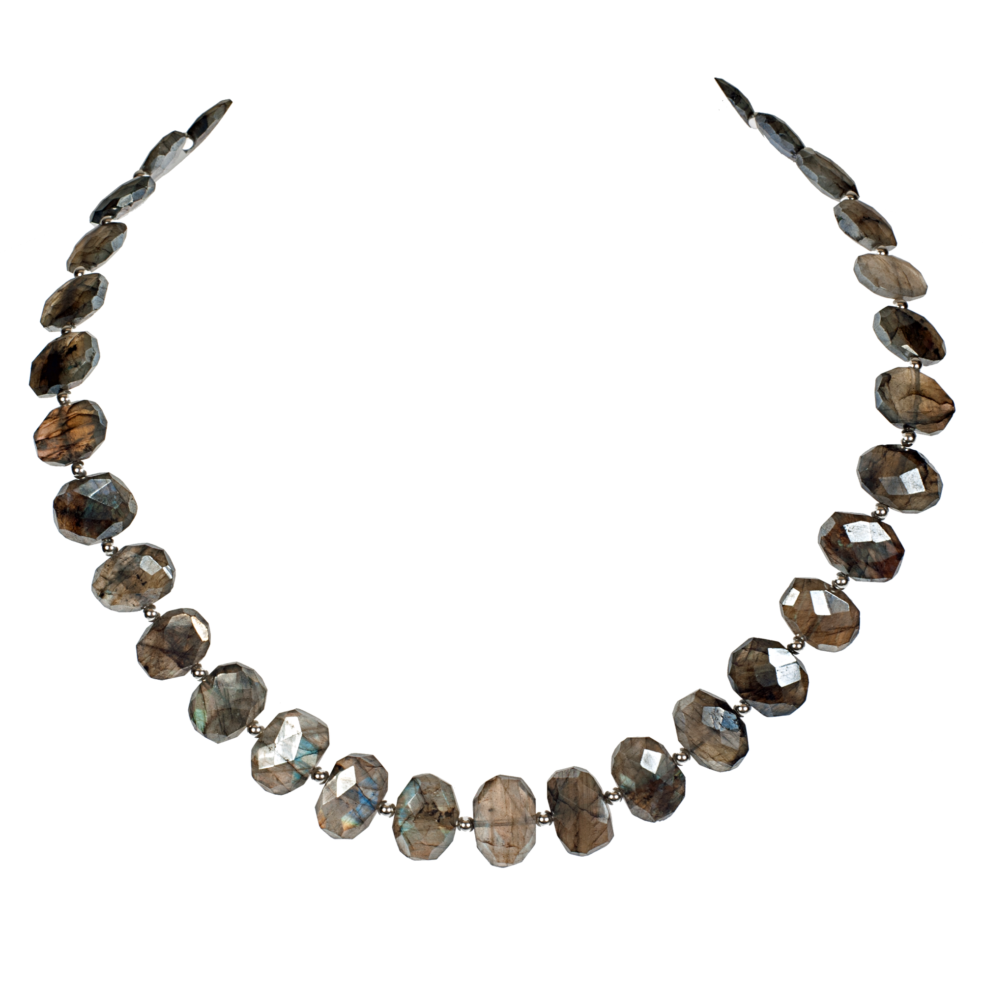 Faceted Labradorite & Sterling Silver Choker